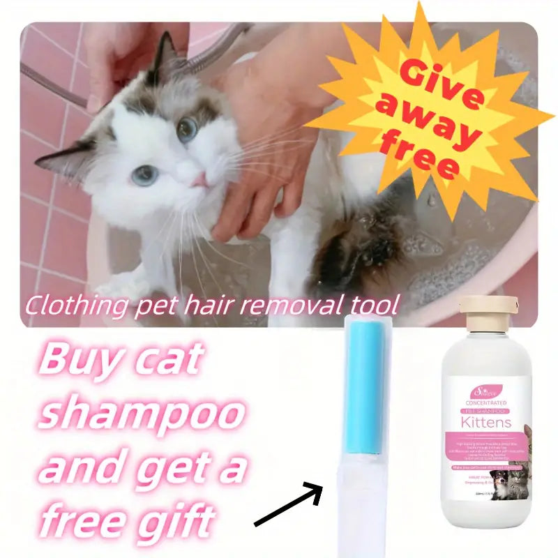 Cat shampoo for itch relief and odor control, soothing care