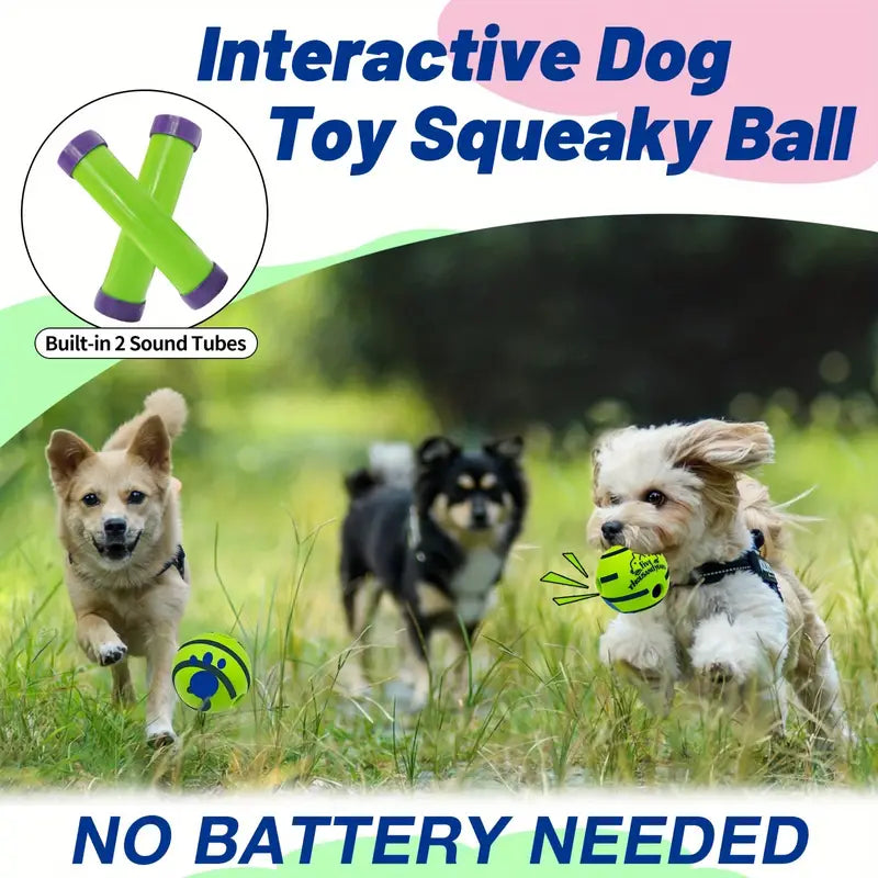 Interactive giggle ball for dogs with mental stimulation