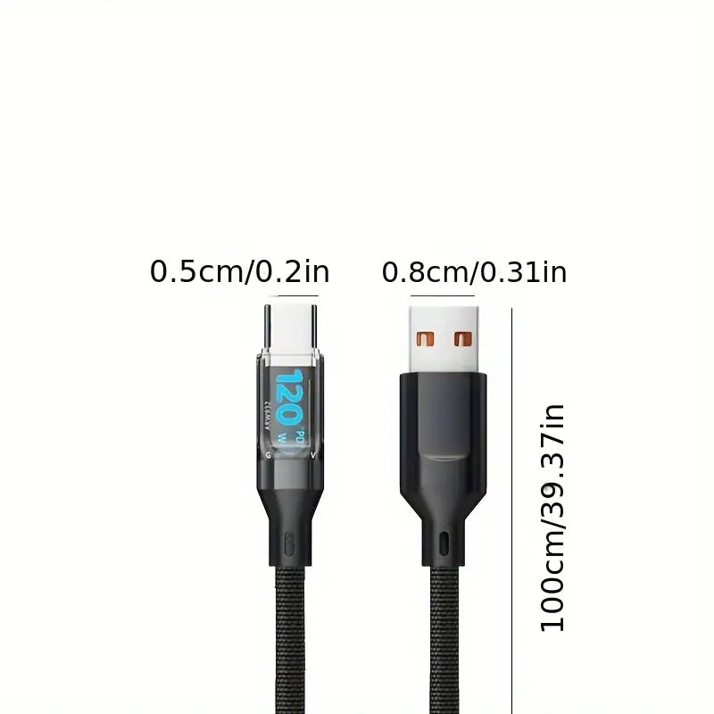 120W Super Fast Charging USB-C Cable