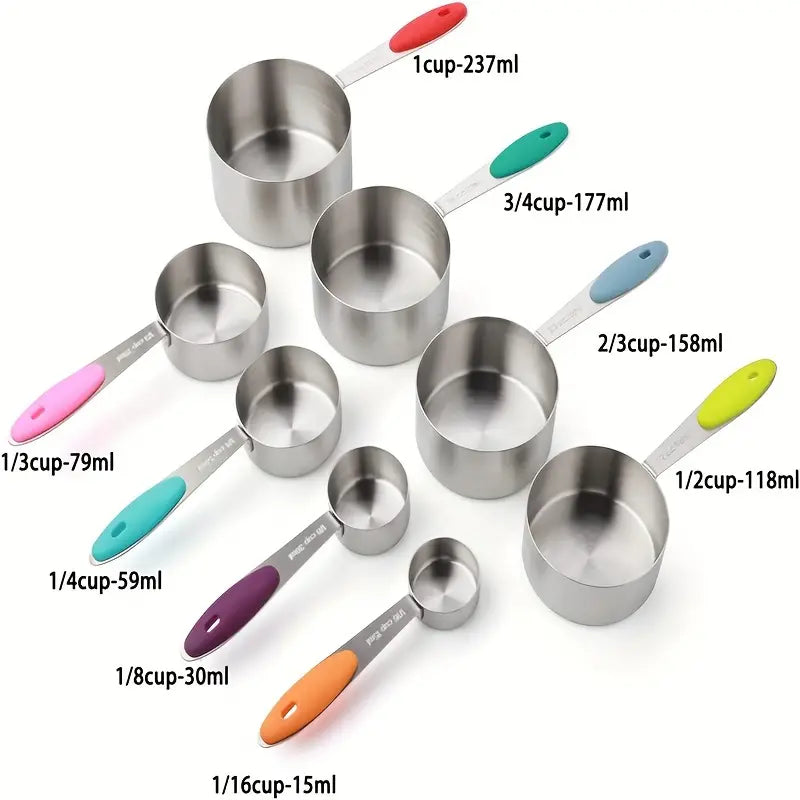 8/17-Piece Deluxe Stainless Steel Measuring Cups & Spoons Set