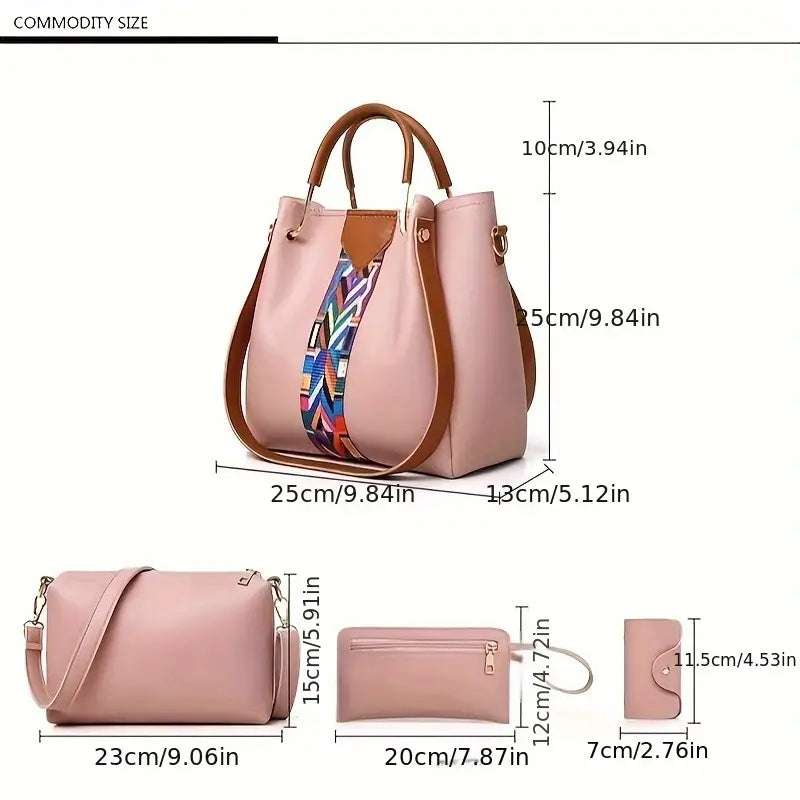 Chic 4pcs Women's Bag Set