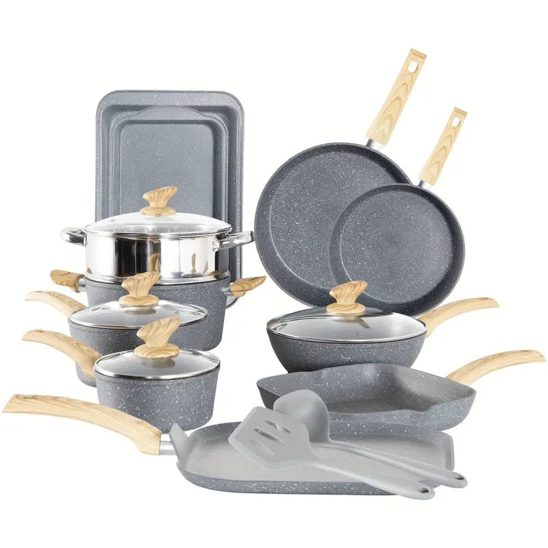 MIXPATIO 17-Piece Induction Cookware Set