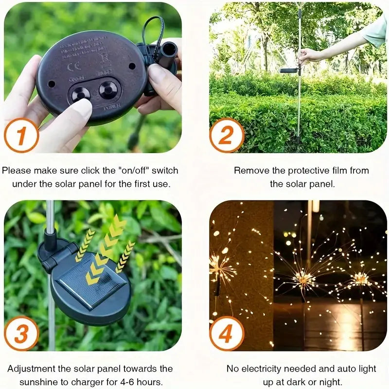 8 Lighting Modes Solar LED Lights