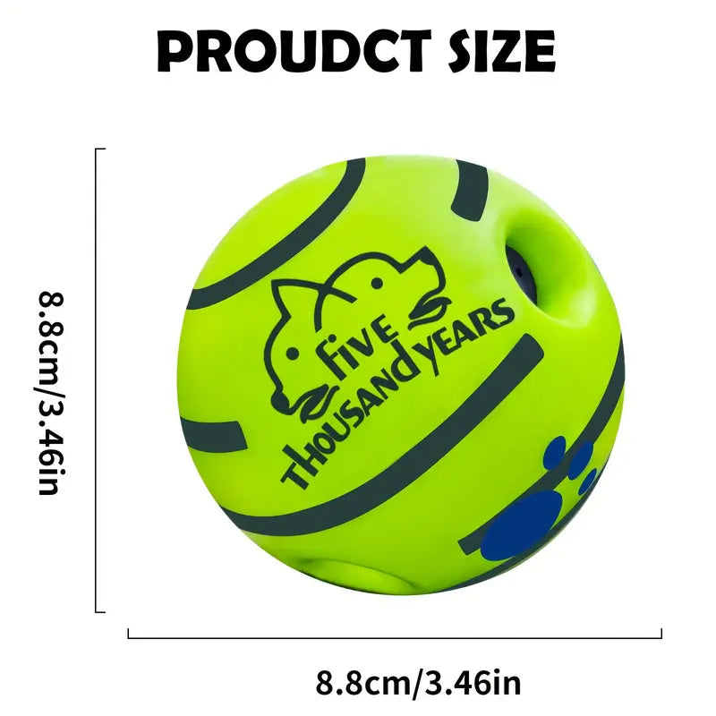 Interactive giggle ball for dogs with mental stimulation