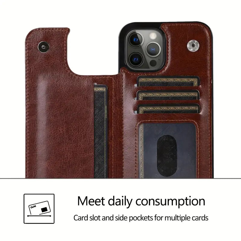 Premium Leather Wallet Phone Case