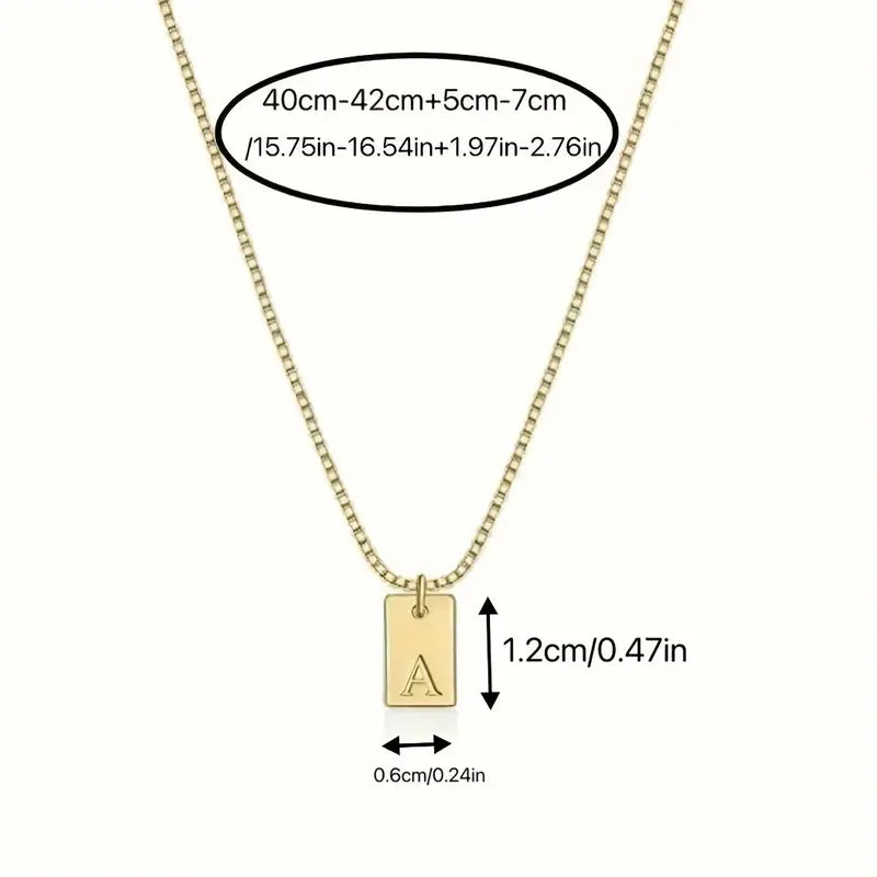 14K Gold Plated Initial Letters Necklace