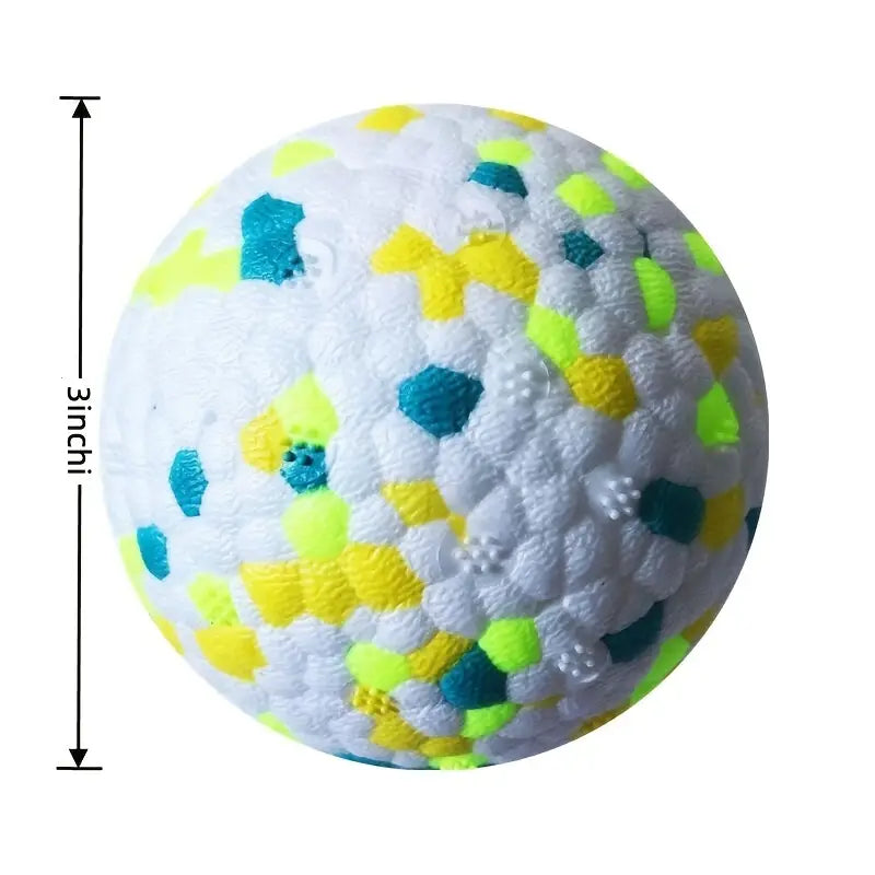 Durable interactive ball for aggressive chewers in rubber