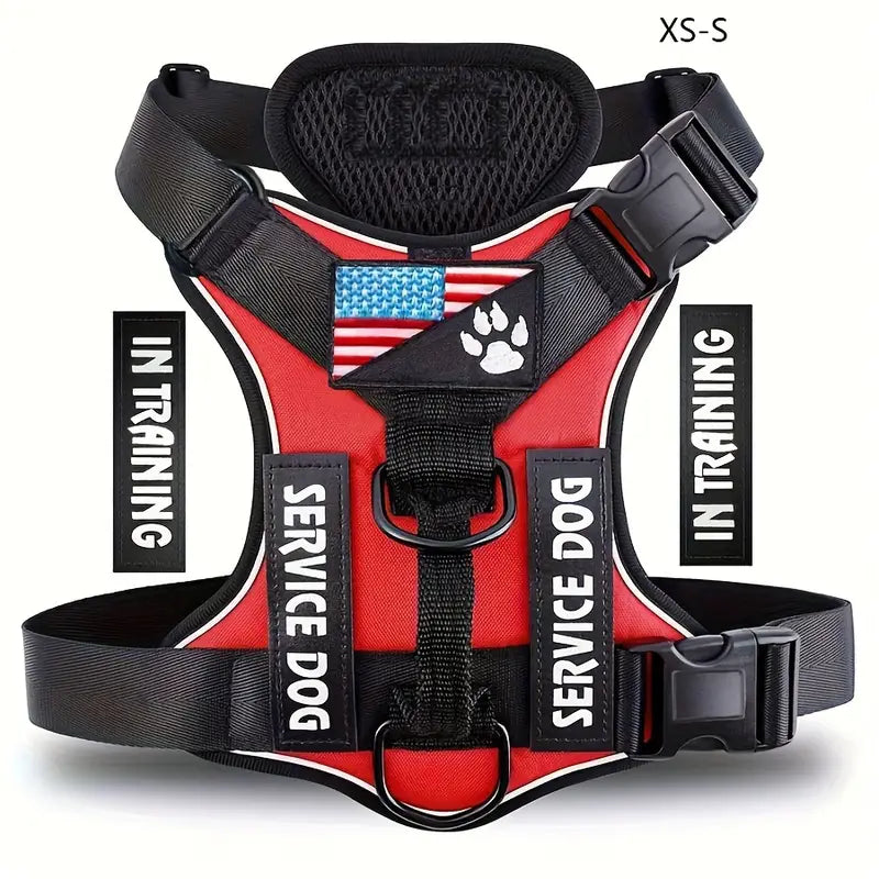 5PCS Reflective Service Dog Harness Vest