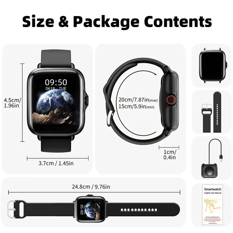 Waterproof Smart Watch with 1.83" Full Touch Screen