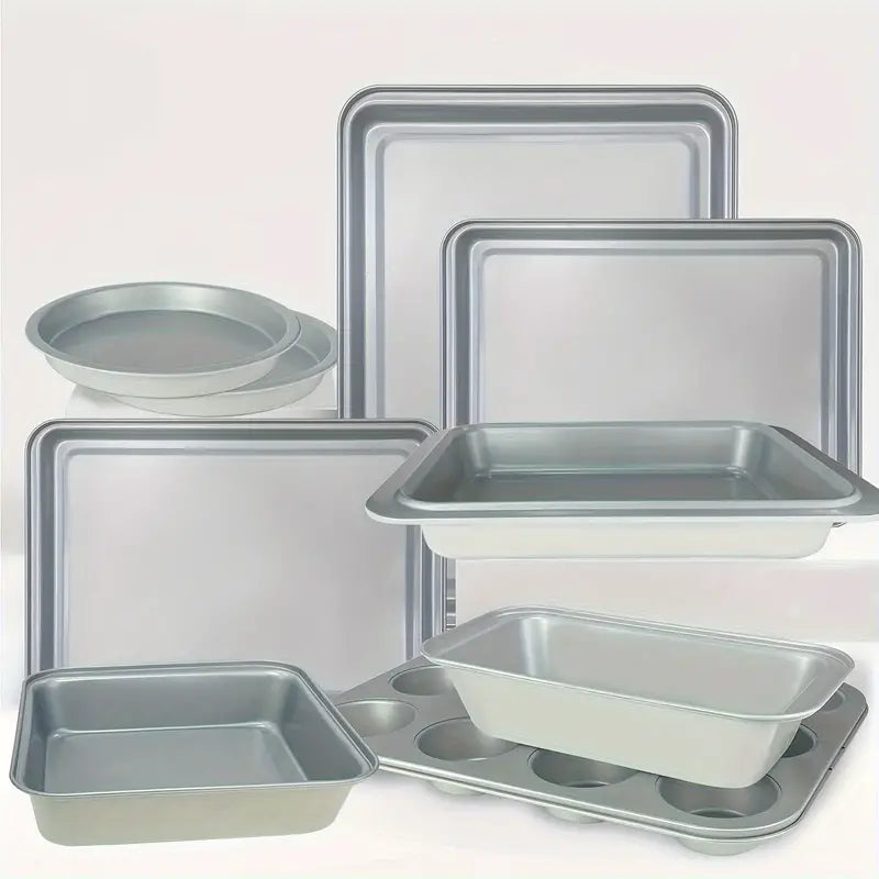 Carbon steel non-stick bakeware set with 10 pieces