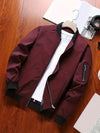 Men's Classic Stand Collar Zip-Up Jacket