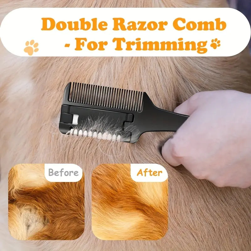 Pet Razor Comb with 10 Replacement Blades