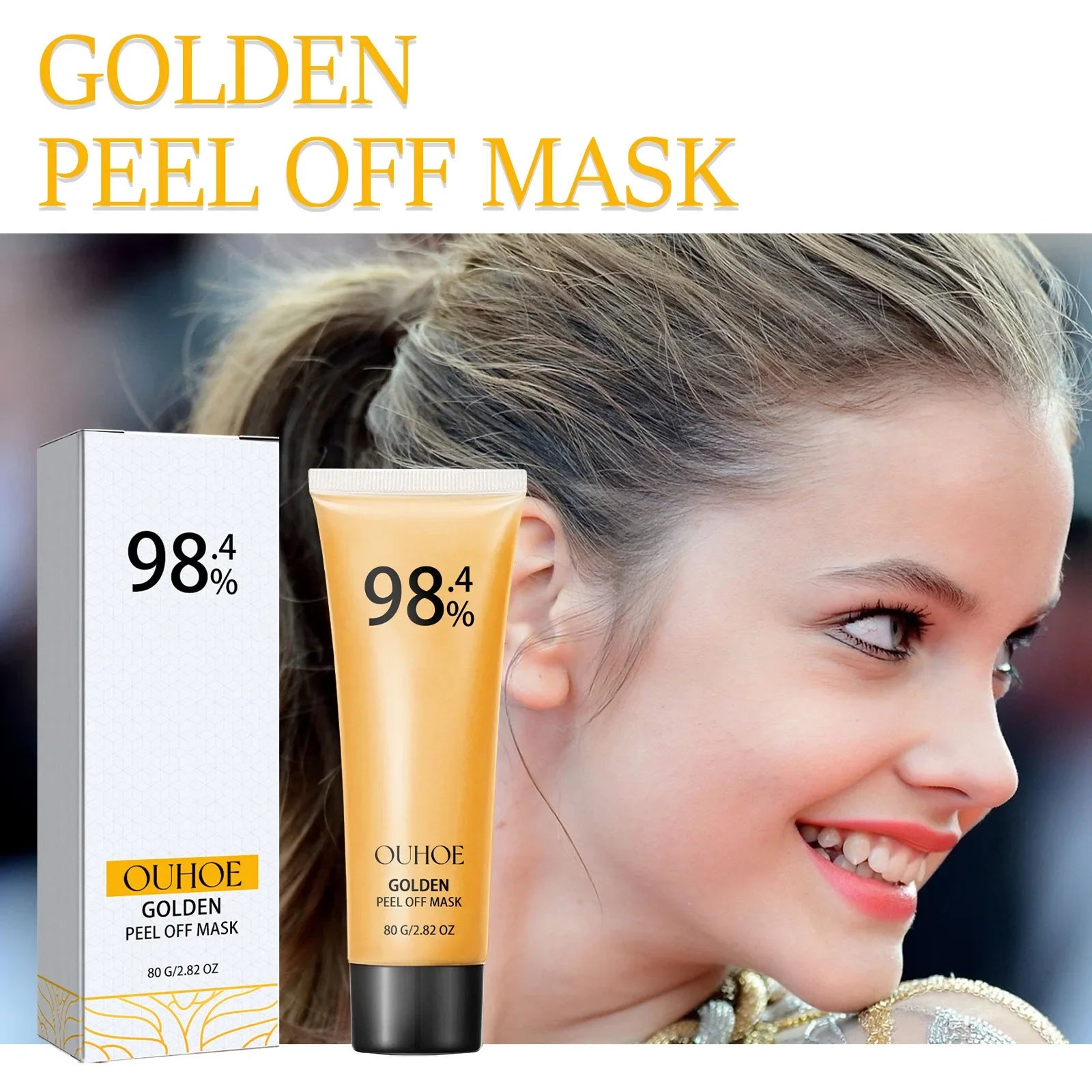 Golden peel-off mask for detoxifying and radiant skin