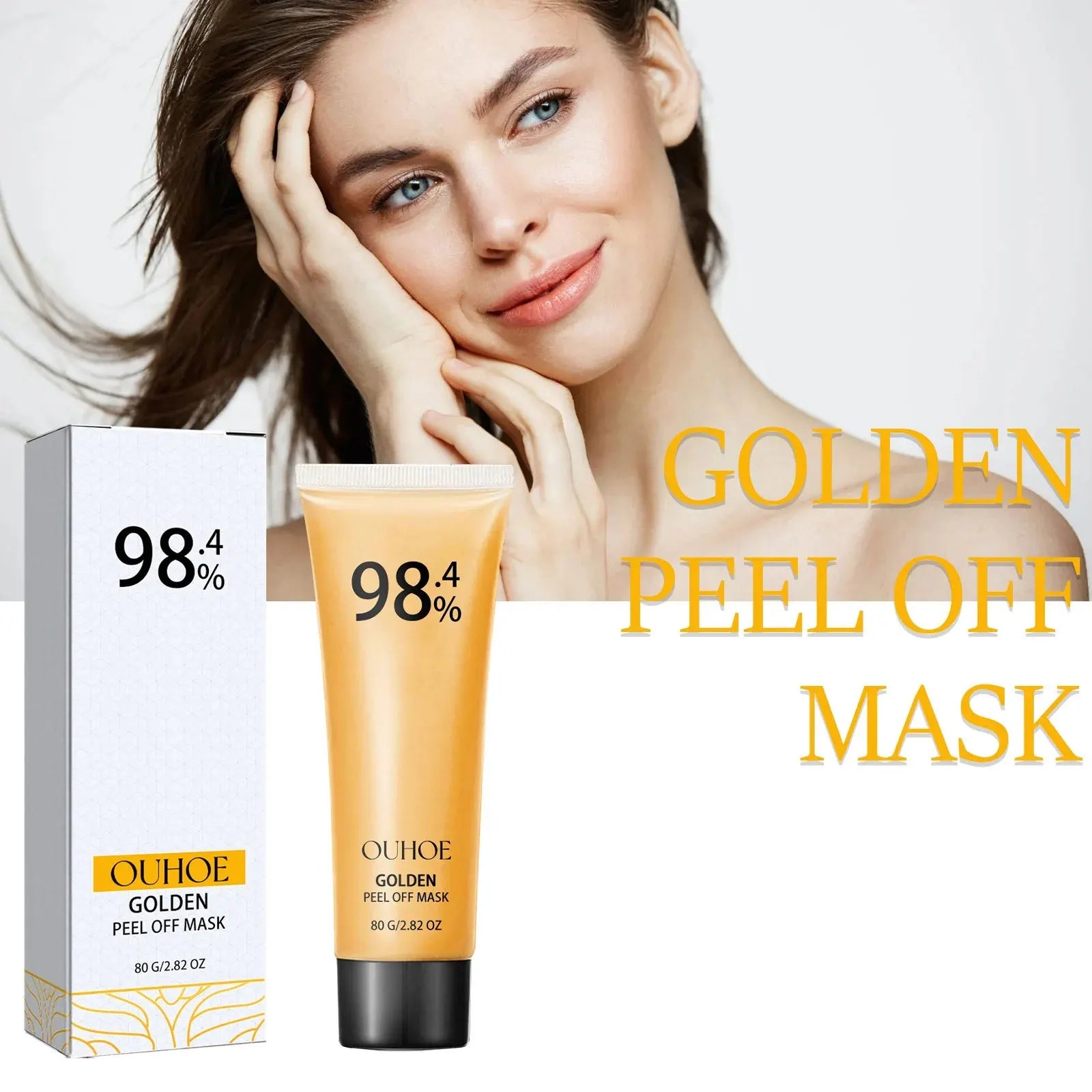 Golden peel-off mask for detoxifying and radiant skin