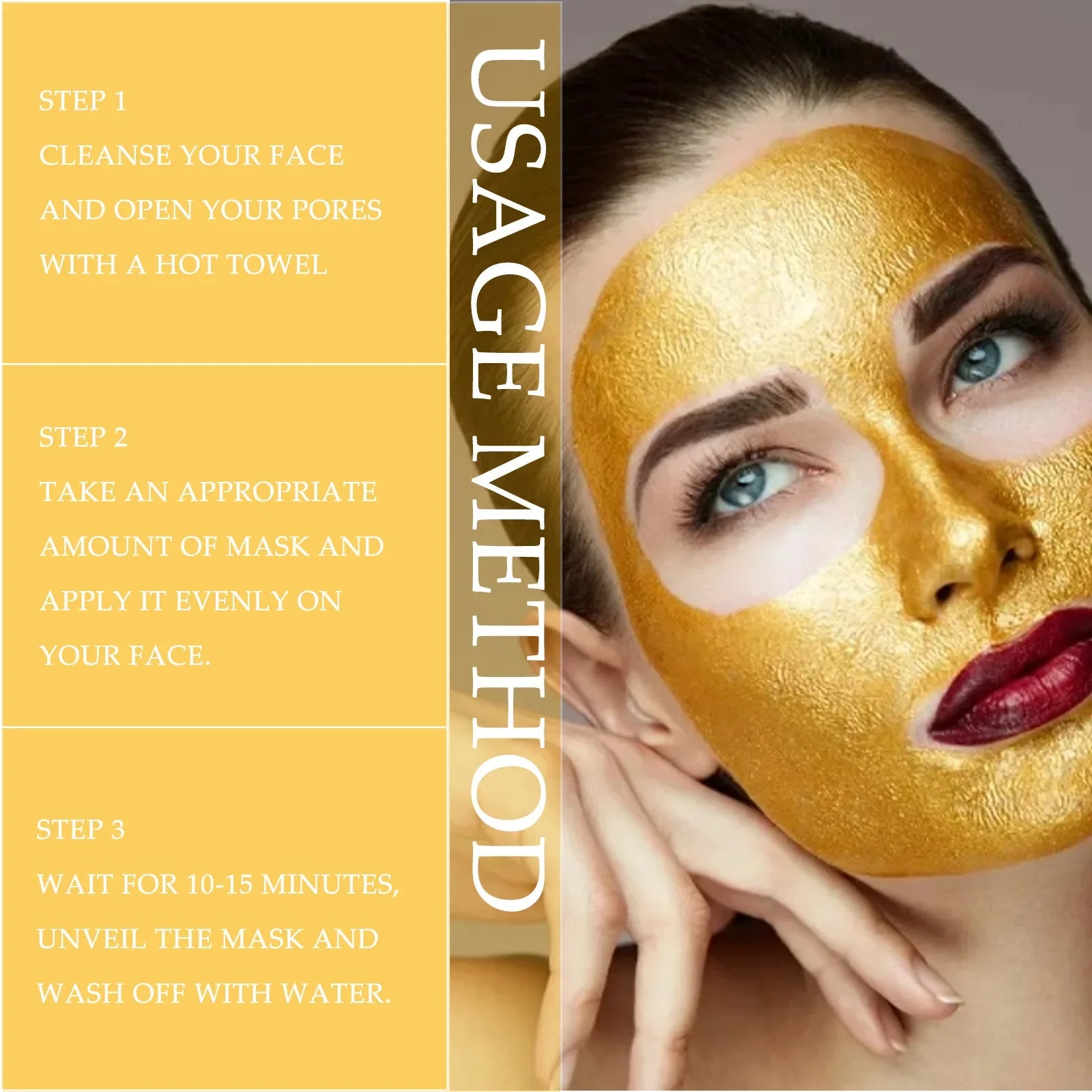 Golden peel-off mask for detoxifying and radiant skin