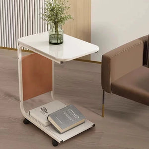 C-Shaped Side Table - Living Room Mobile Coffee Table