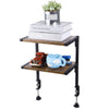 Clamp-on desk organizer shelf with 2-tier metal storage