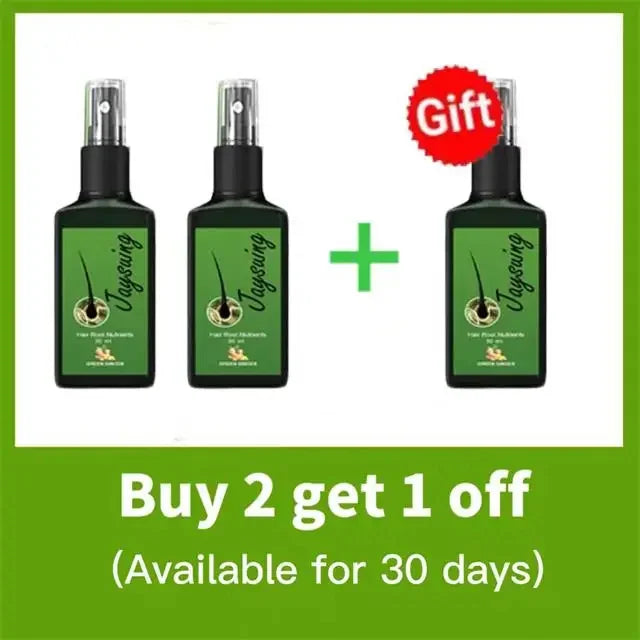 Ginger hair growth spray for scalp treatment and hair regrowth