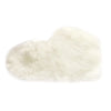 Fluffy heart-shaped faux sheepskin rug for home décor