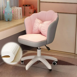 Kawaii desk chair with latex cushion, adjustable height, and swivel