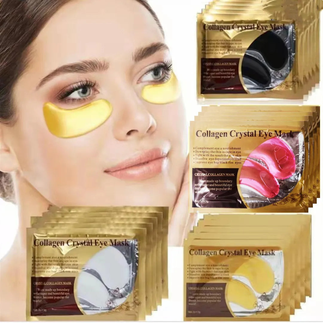 Gold collagen crystal eye mask for hydrating skincare