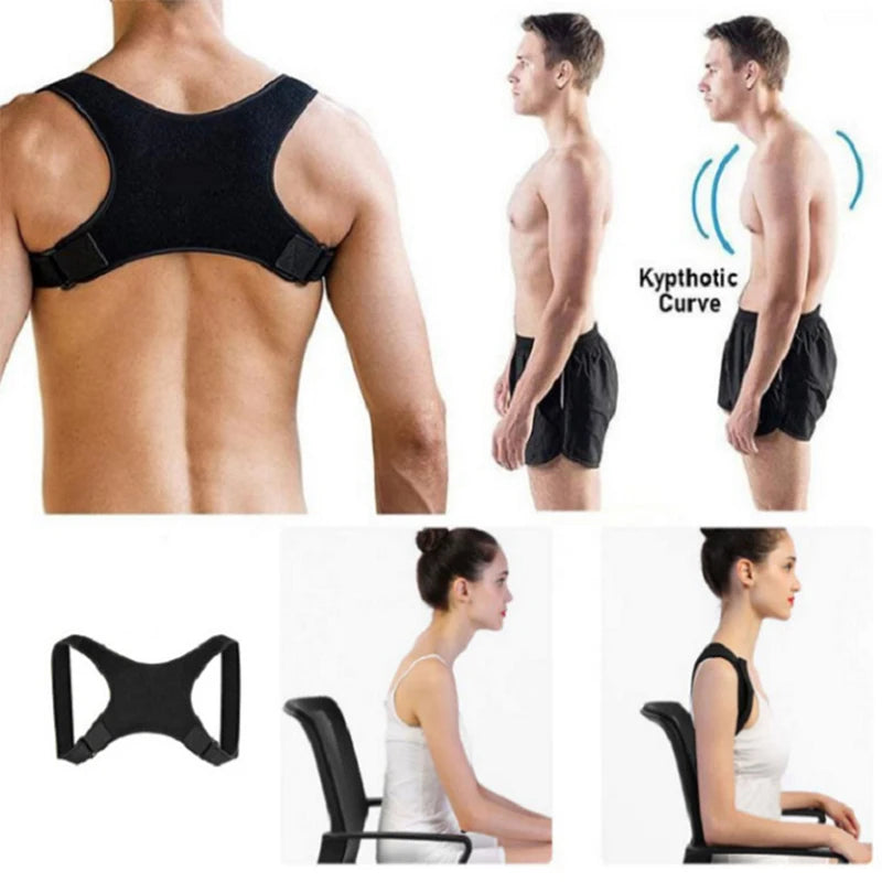 Adjustable Posture Corrector with back brace and shoulder support