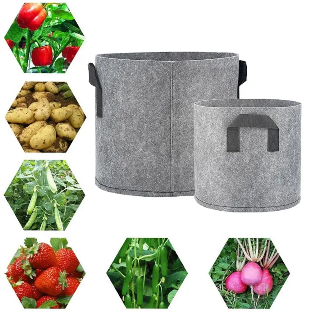 Fabric plant grow bags for vegetables and garden plants