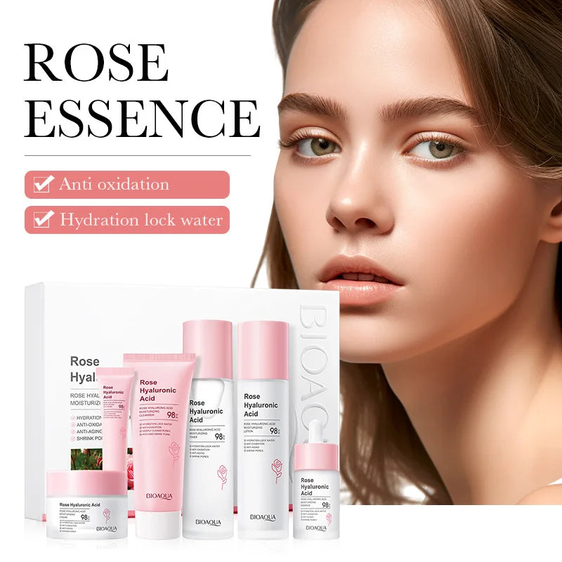 Rose & Hyaluronic Acid Face Skin Care Set