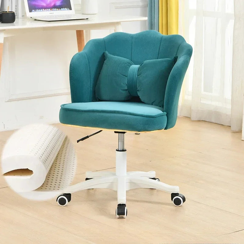 Kawaii desk chair with latex cushion, adjustable height, and swivel