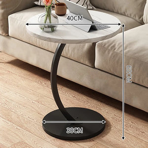 C-Shaped Side Table - Living Room Mobile Coffee Table