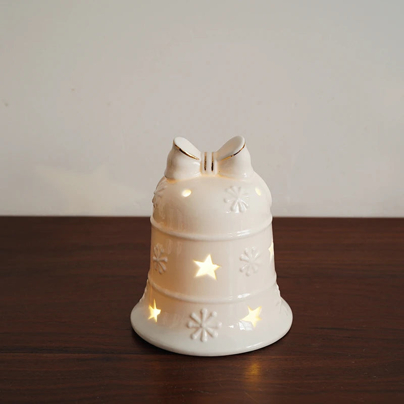 Gold rimmed desktop lamp ornament for home decor