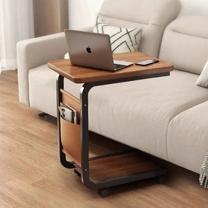 C-Shaped Side Table - Living Room Mobile Coffee Table