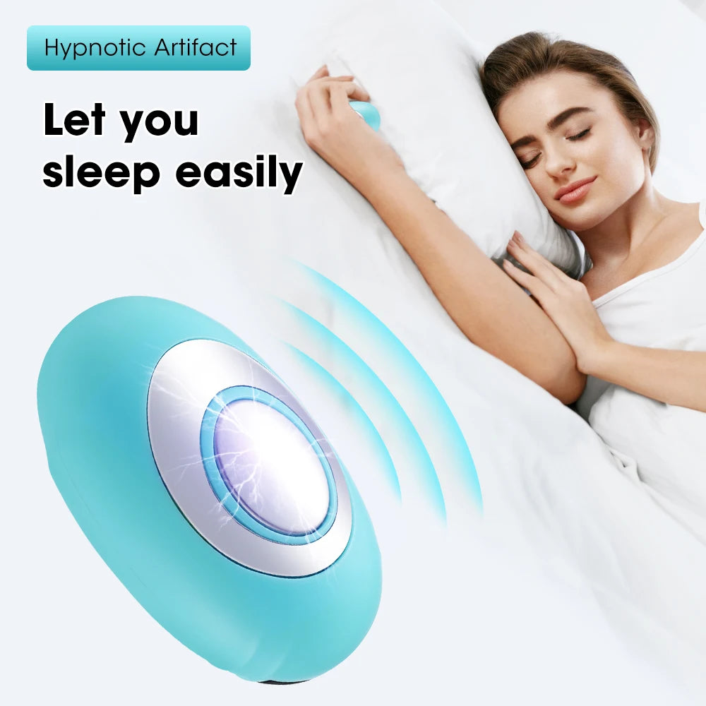 Handheld sleep aid device using microcurrent therapy for stress relief