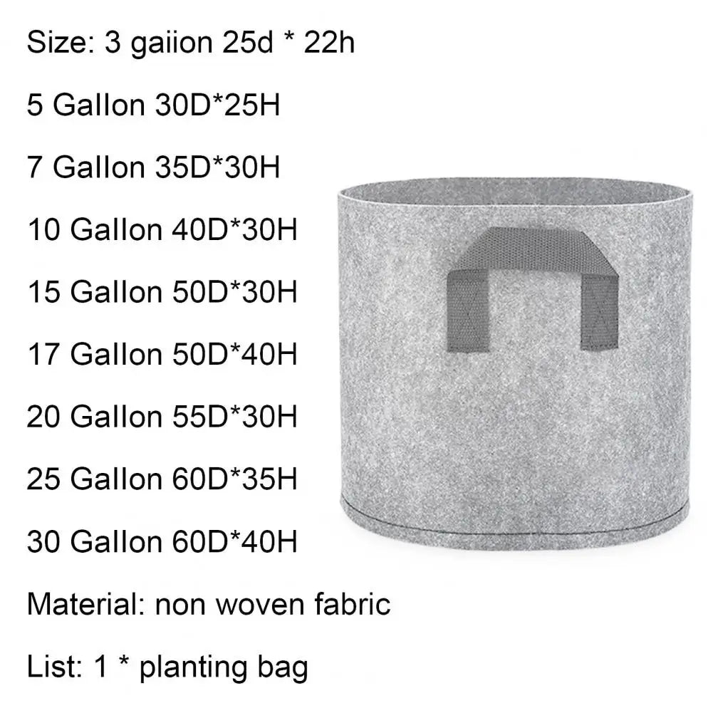 Fabric plant grow bags for vegetables and garden plants