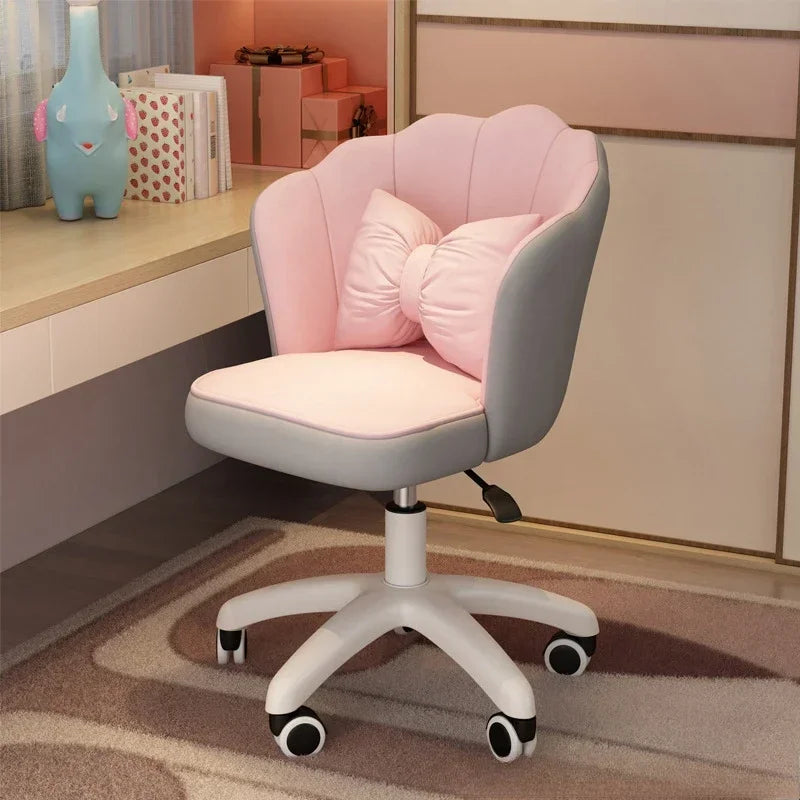 Kawaii desk chair with latex cushion, adjustable height, and swivel