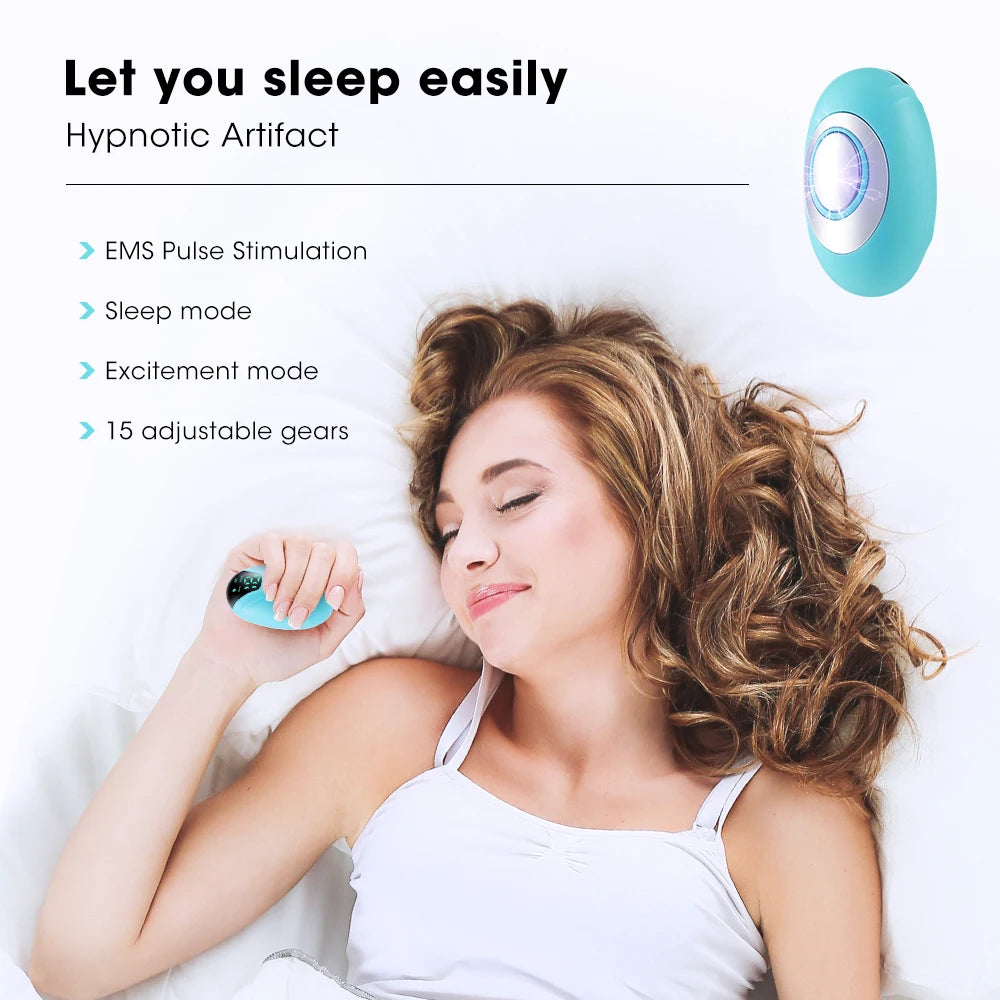 Handheld sleep aid device using microcurrent therapy for stress relief