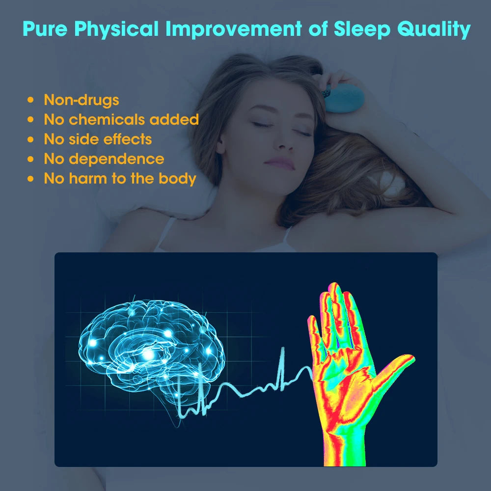 Handheld sleep aid device using microcurrent therapy for stress relief