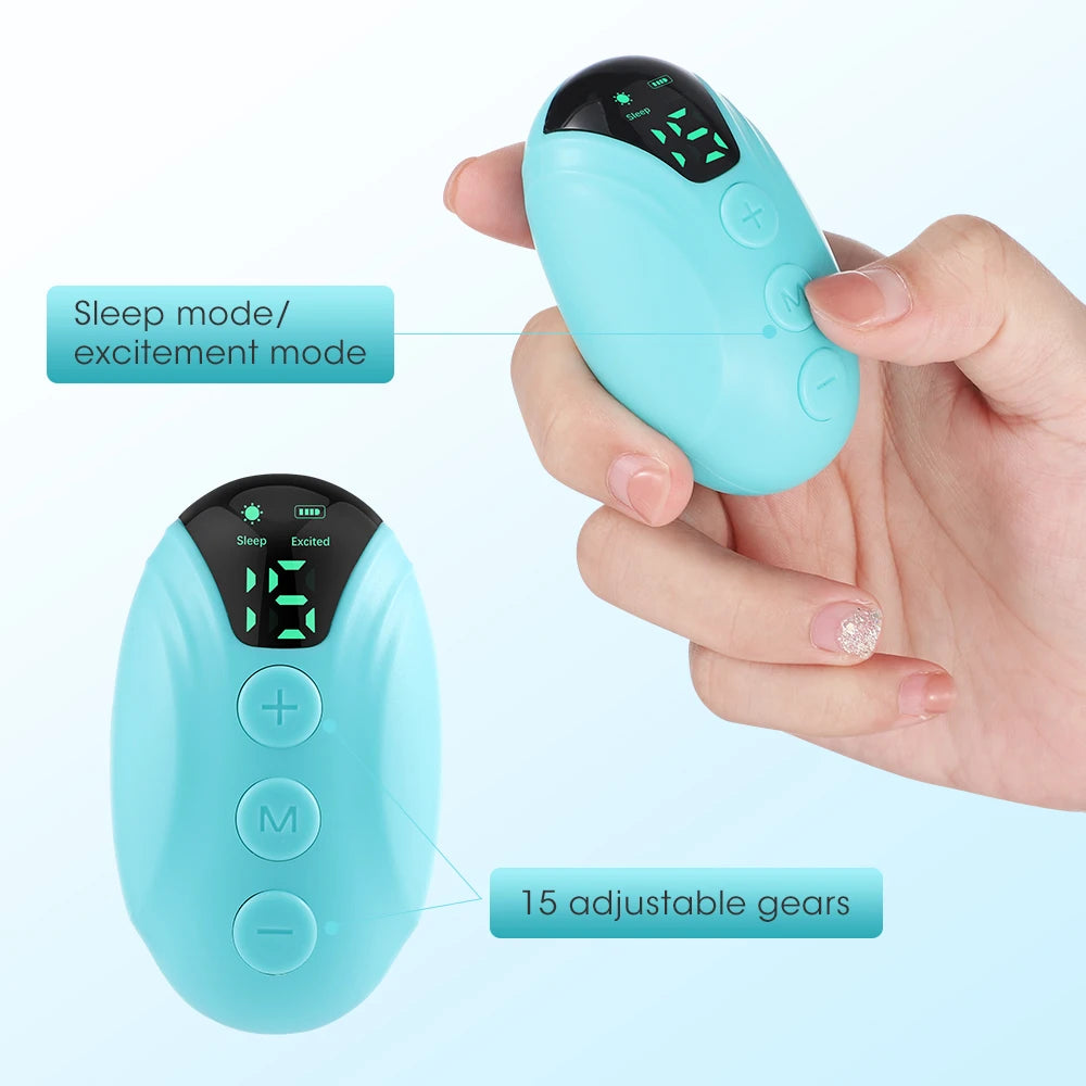 Handheld sleep aid device using microcurrent therapy for stress relief