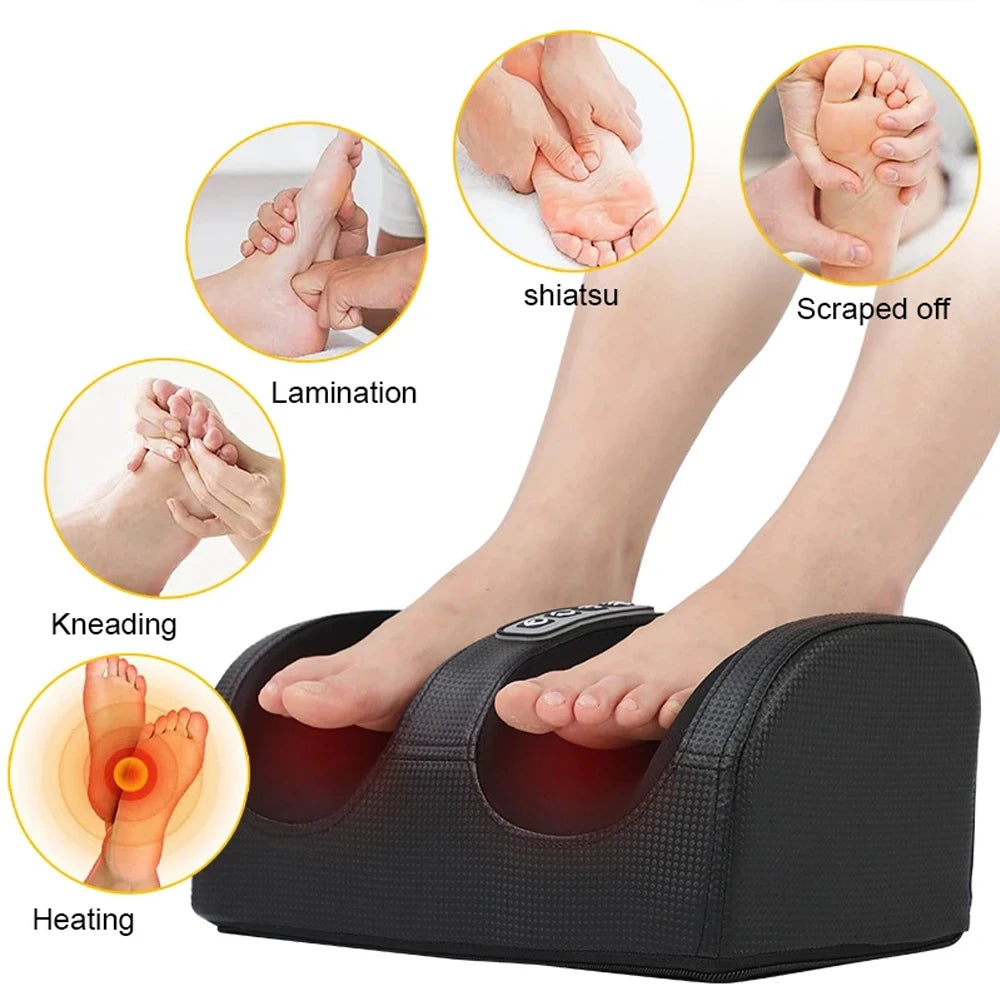 Electric foot massager machine for deep tissue relaxation