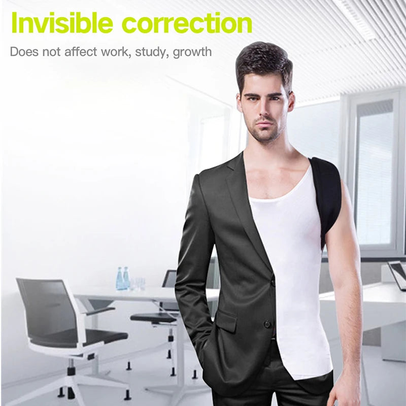 Adjustable Posture Corrector with back brace and shoulder support