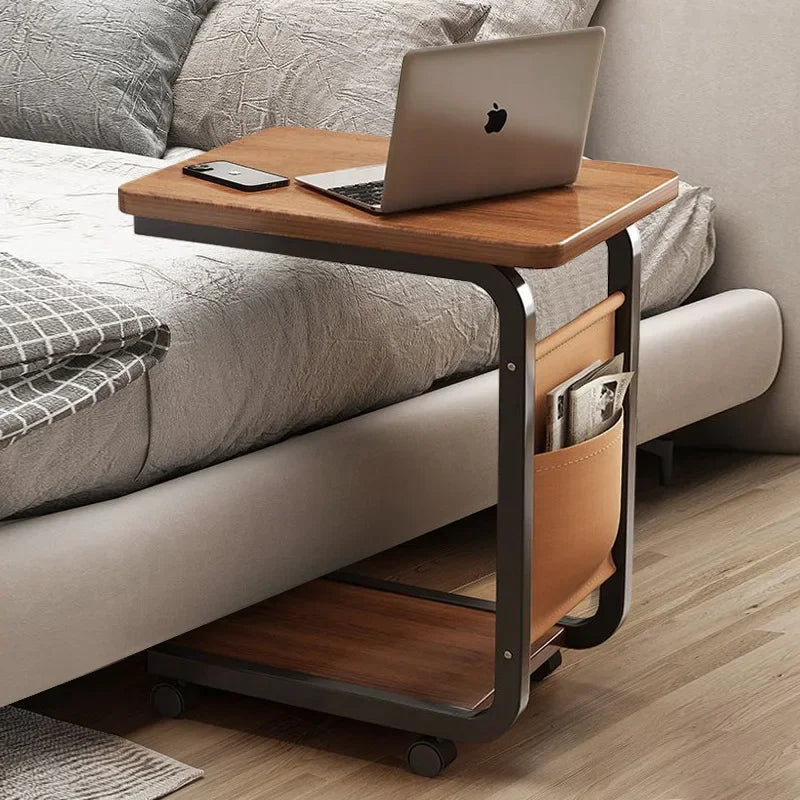 C-Shaped Side Table - Living Room Mobile Coffee Table