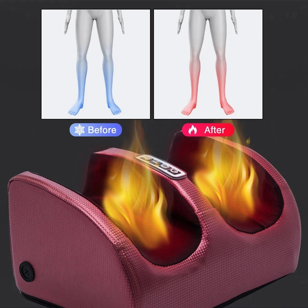 Electric foot massager machine for deep tissue relaxation