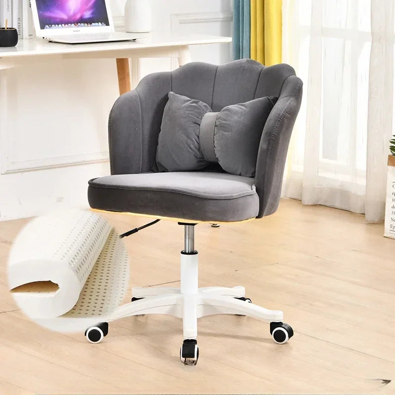 Kawaii desk chair with latex cushion, adjustable height, and swivel