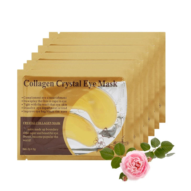 Gold collagen crystal eye mask for hydrating skincare