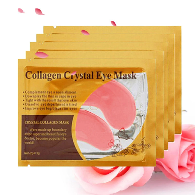 Gold collagen crystal eye mask for hydrating skincare