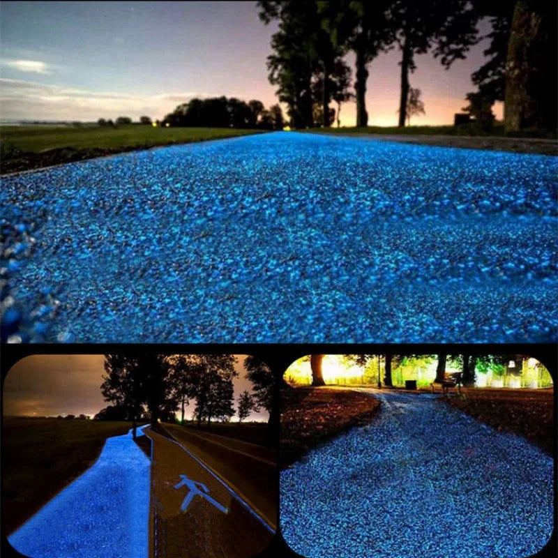 Luminous garden stones glow-in-the-dark decorative pebbles