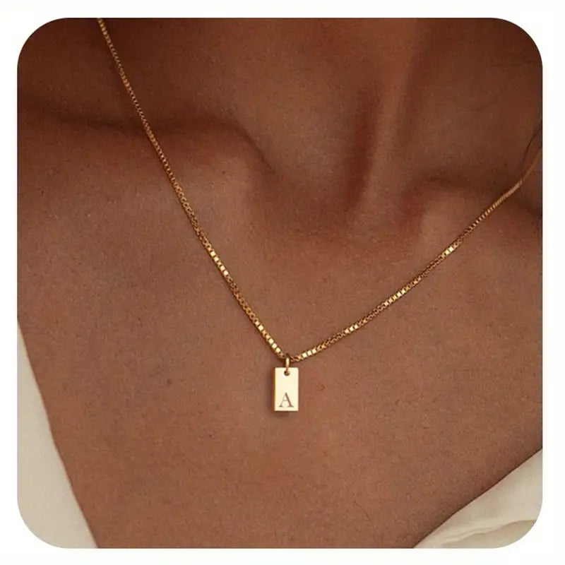 14K Gold Plated Initial Letters Necklace