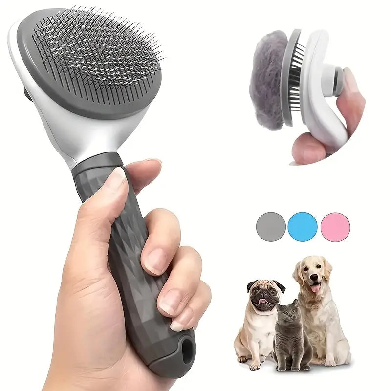 Pet hair removal slicker brush for cats and dog