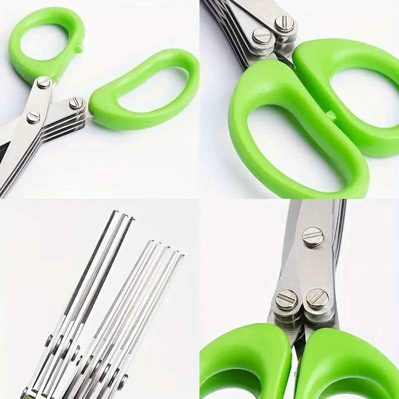 Multi-Layer Stainless Steel Herb Scissors