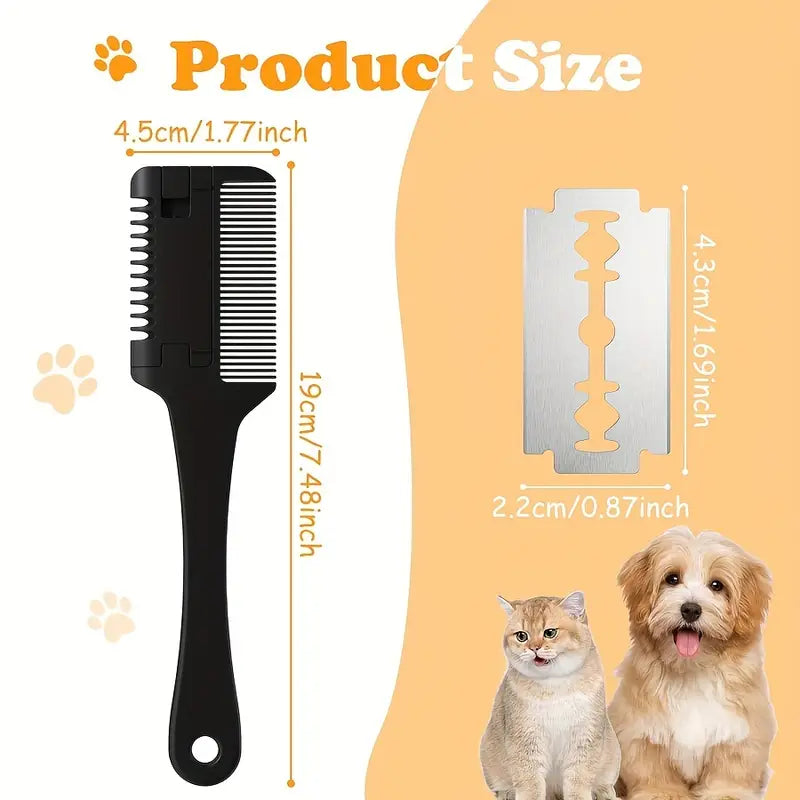 Pet Razor Comb with 10 Replacement Blades